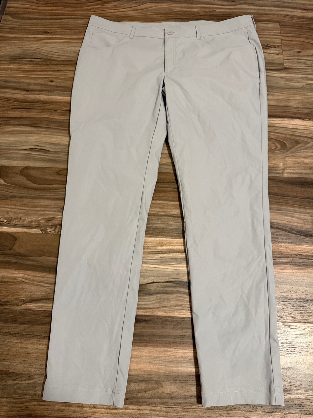 Lacoste Sport Slim Fit Golf Pants Men Sz. 42 Gray Performance Straight Leg